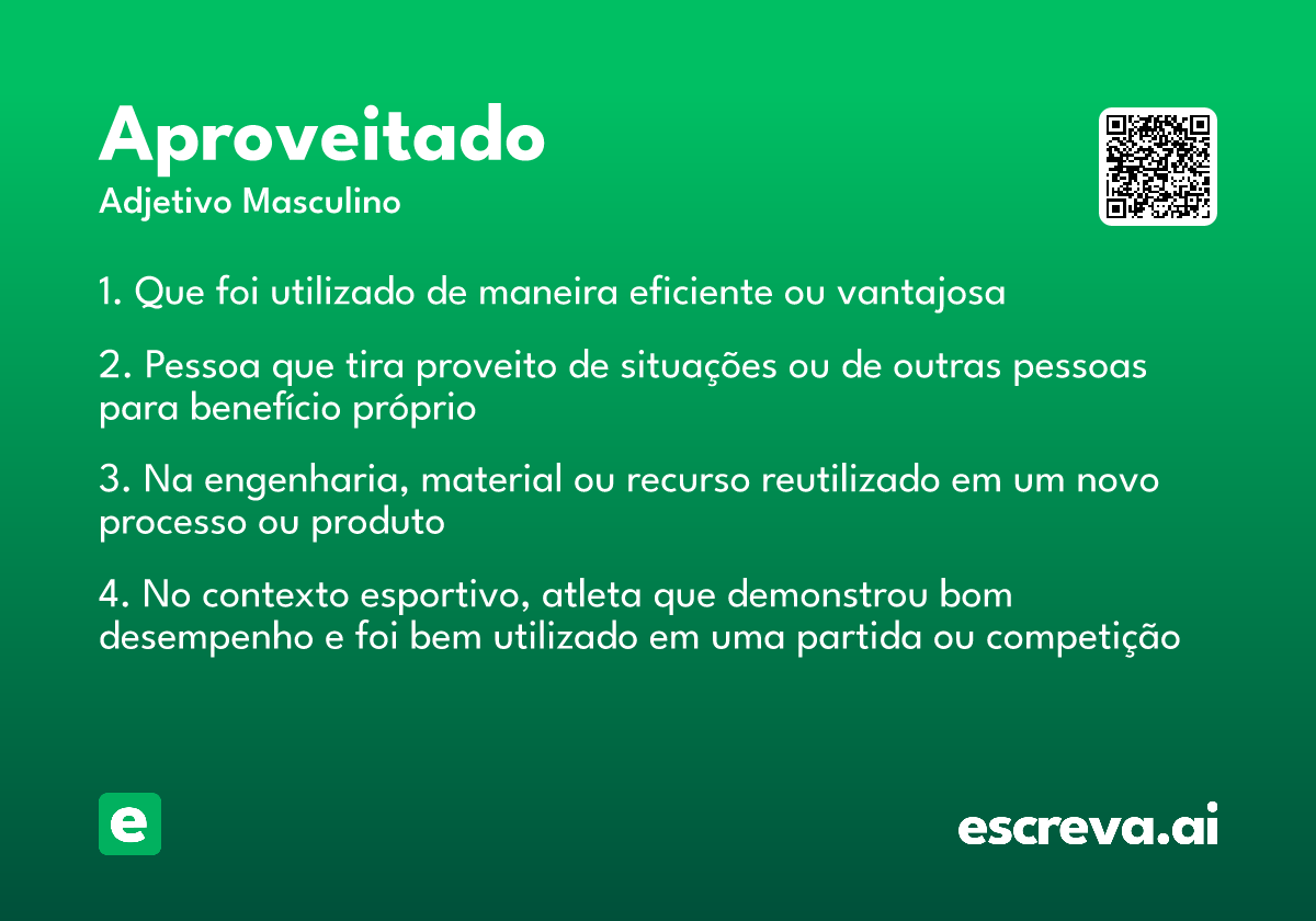 aproveitado