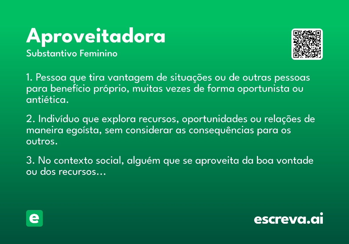 aproveitadora