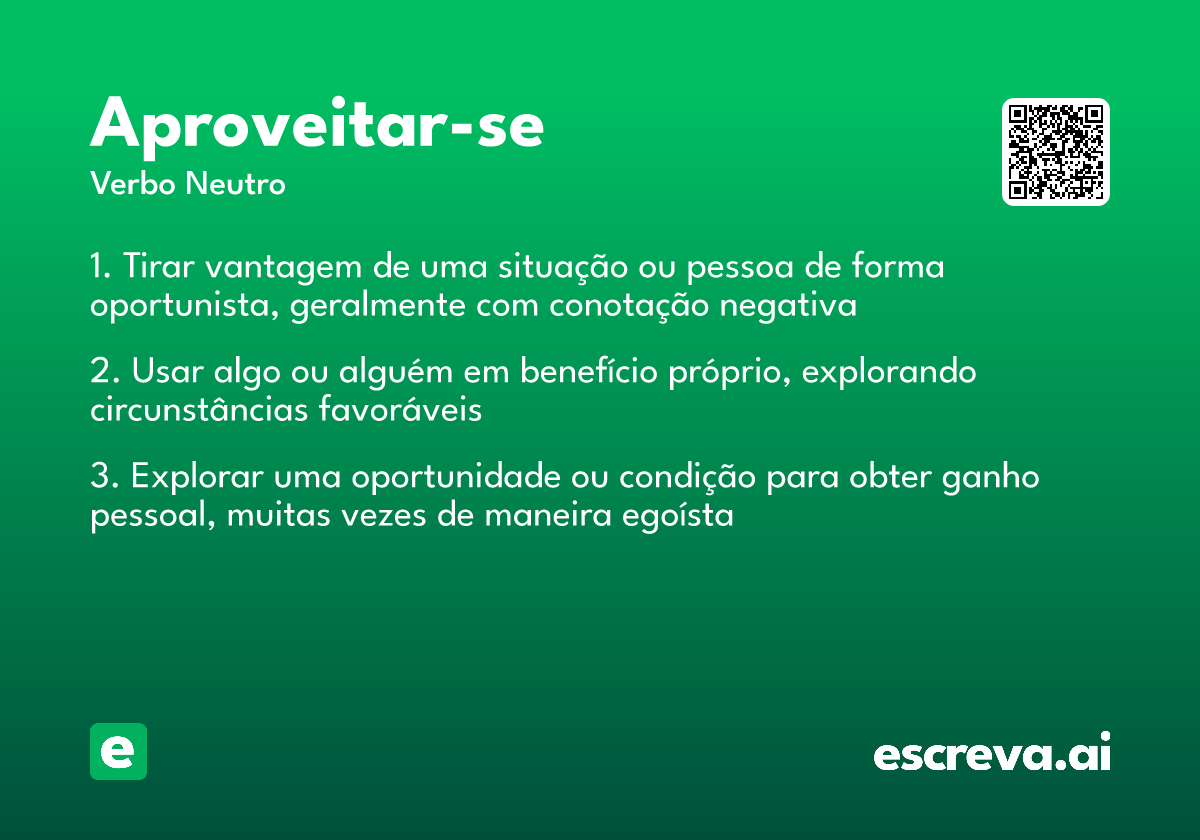 aproveitar-se