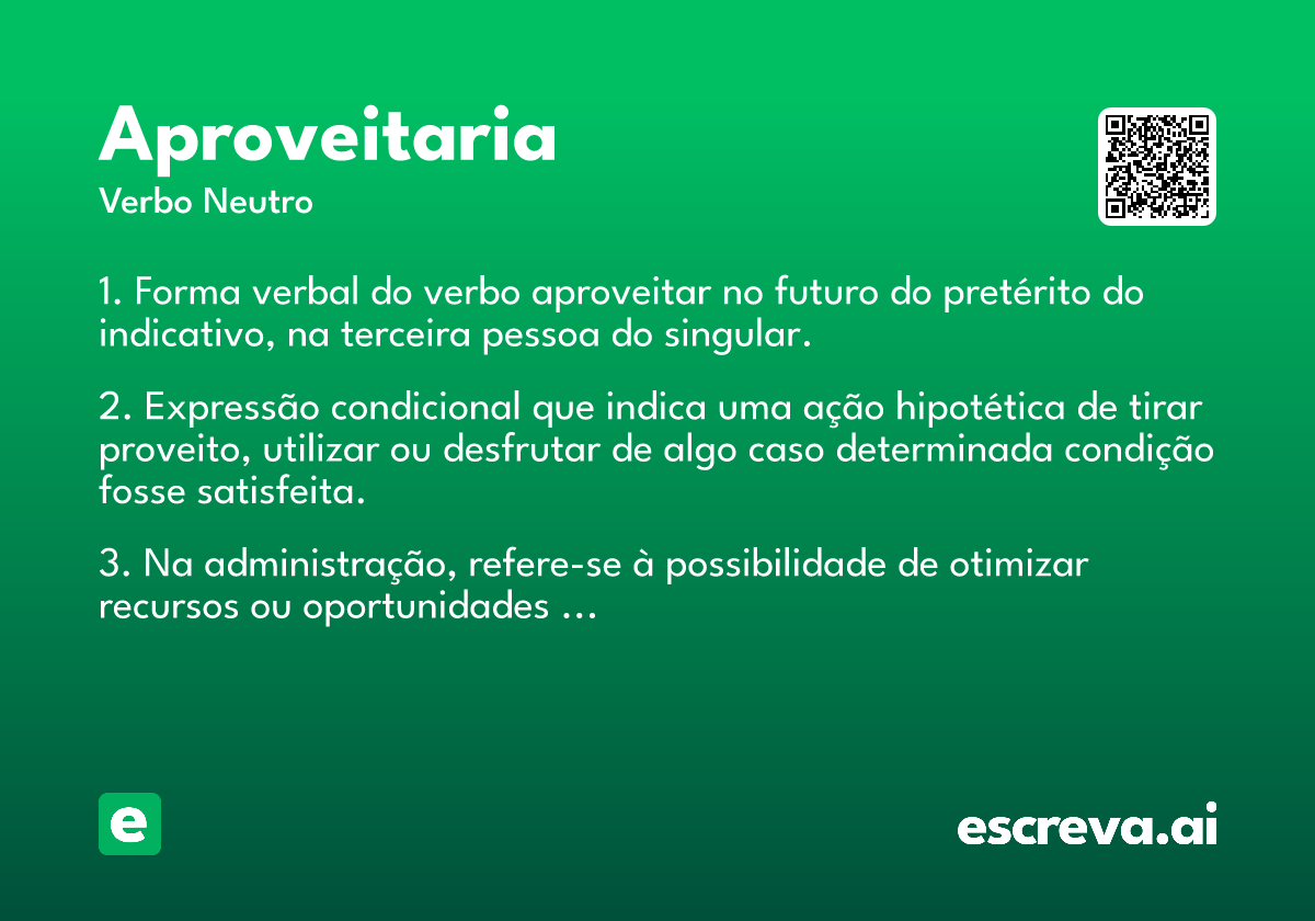 aproveitaria