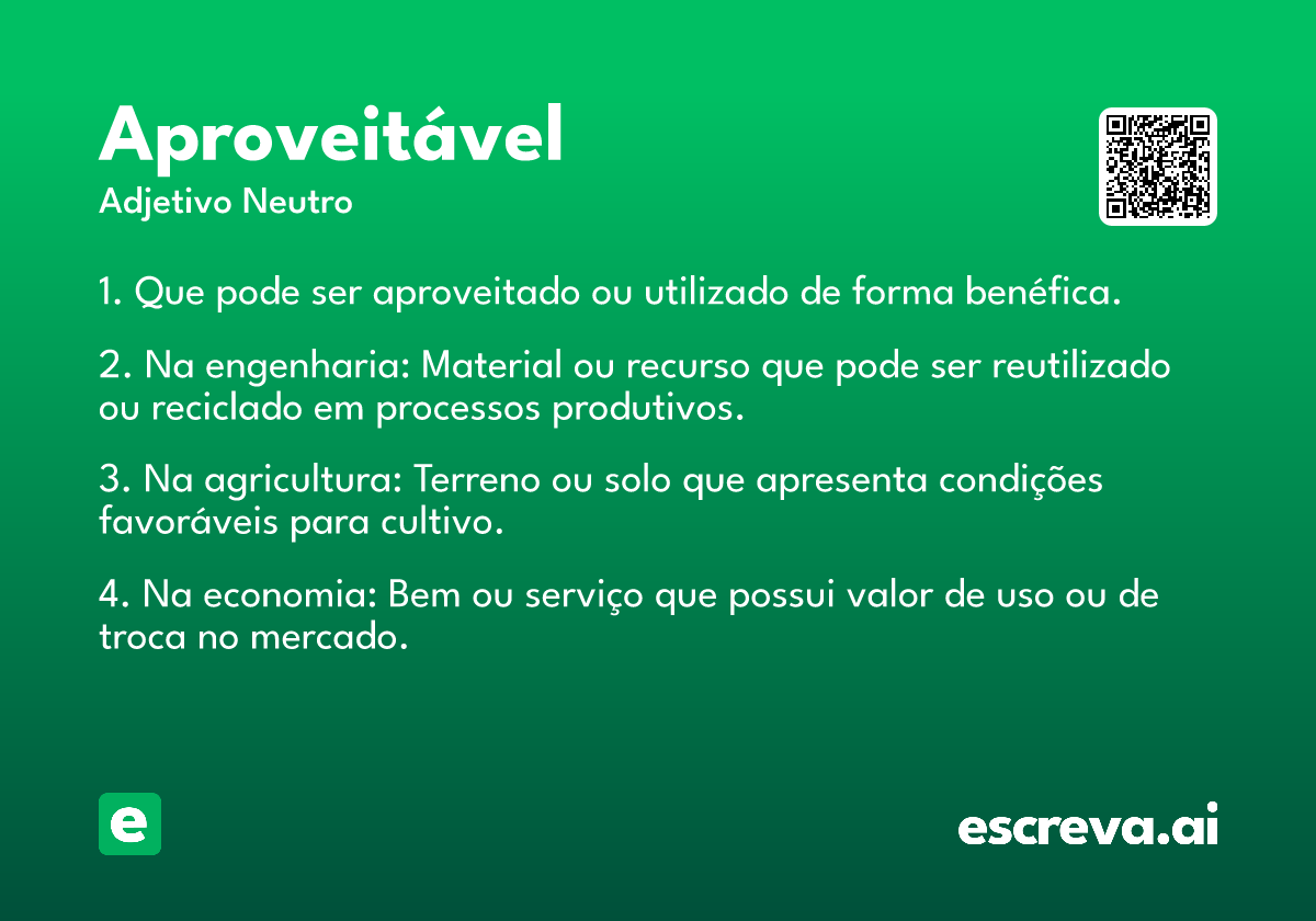 aproveitável