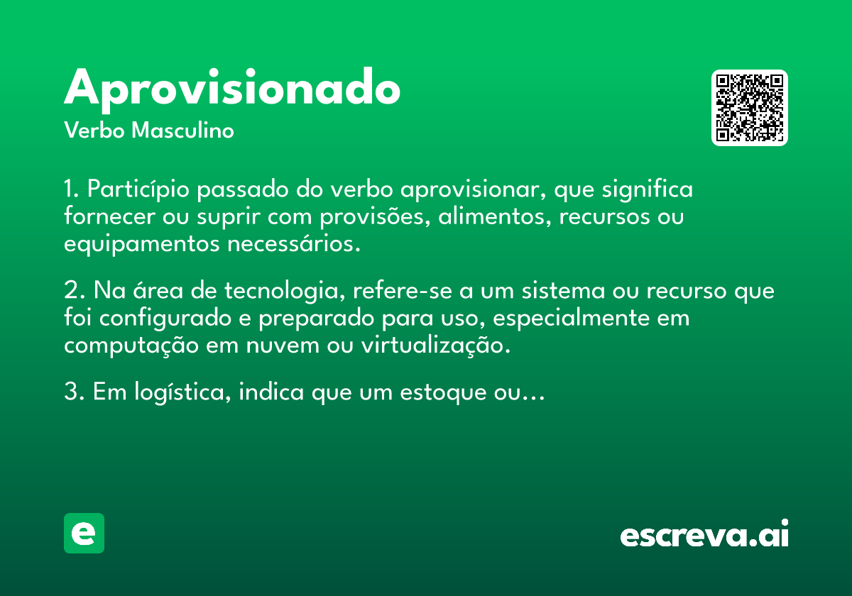 aprovisionado