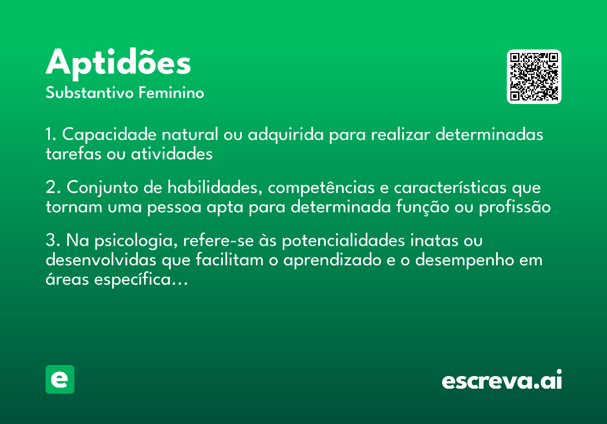 aptidões