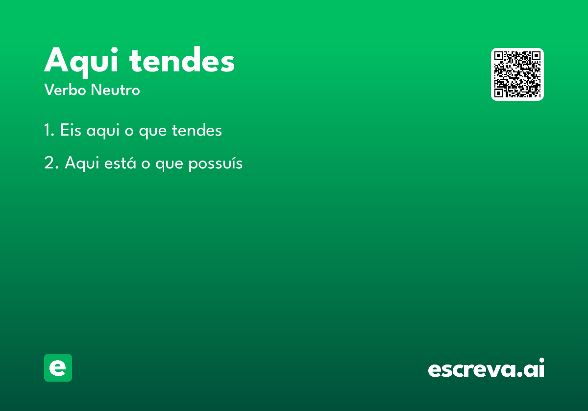 aqui tendes