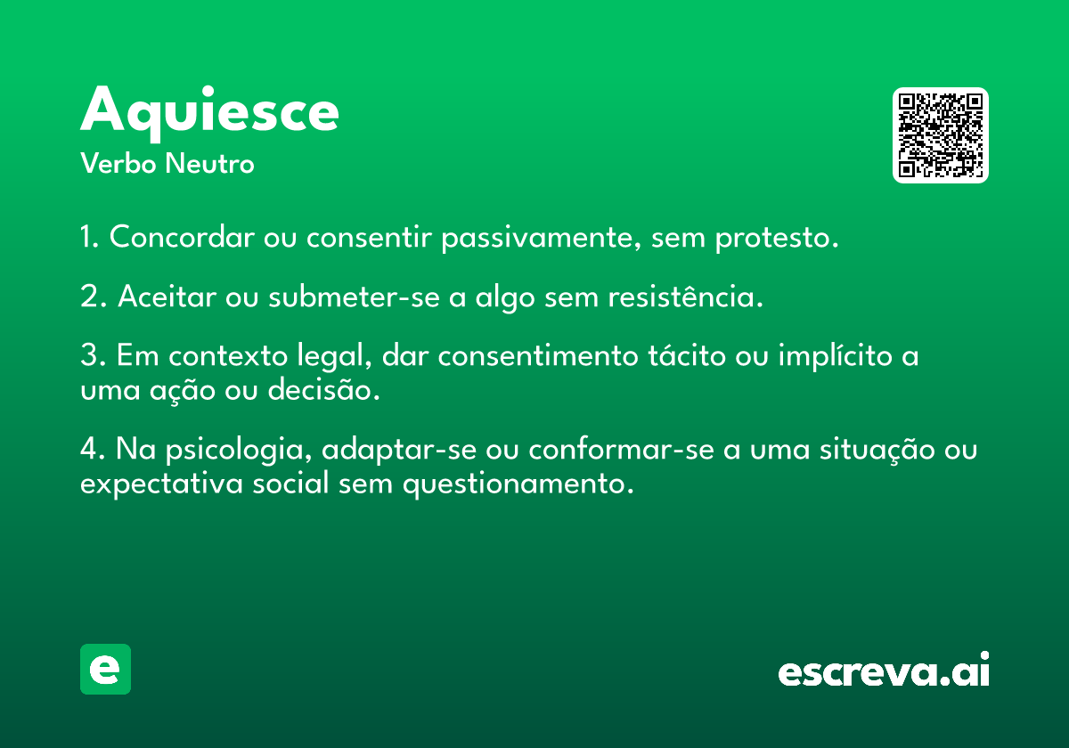 aquiesce