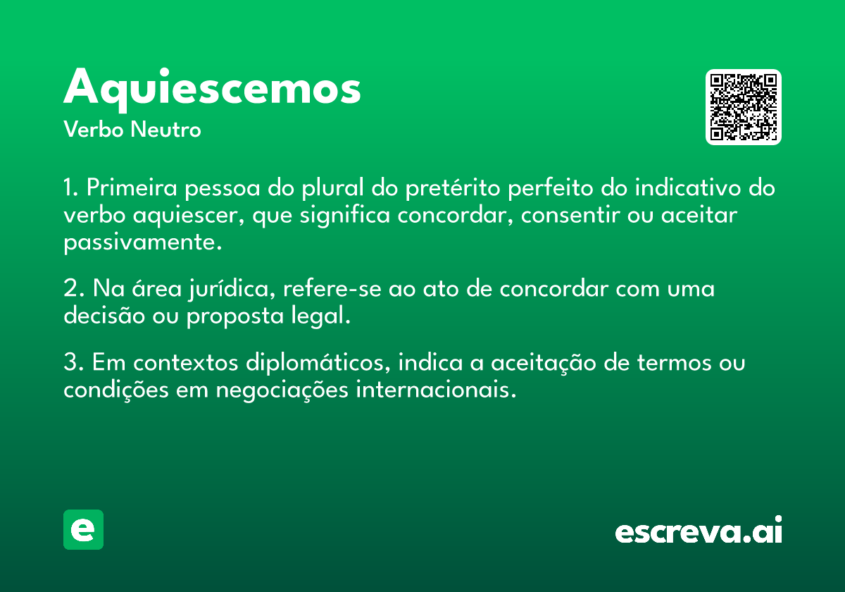 aquiescemos