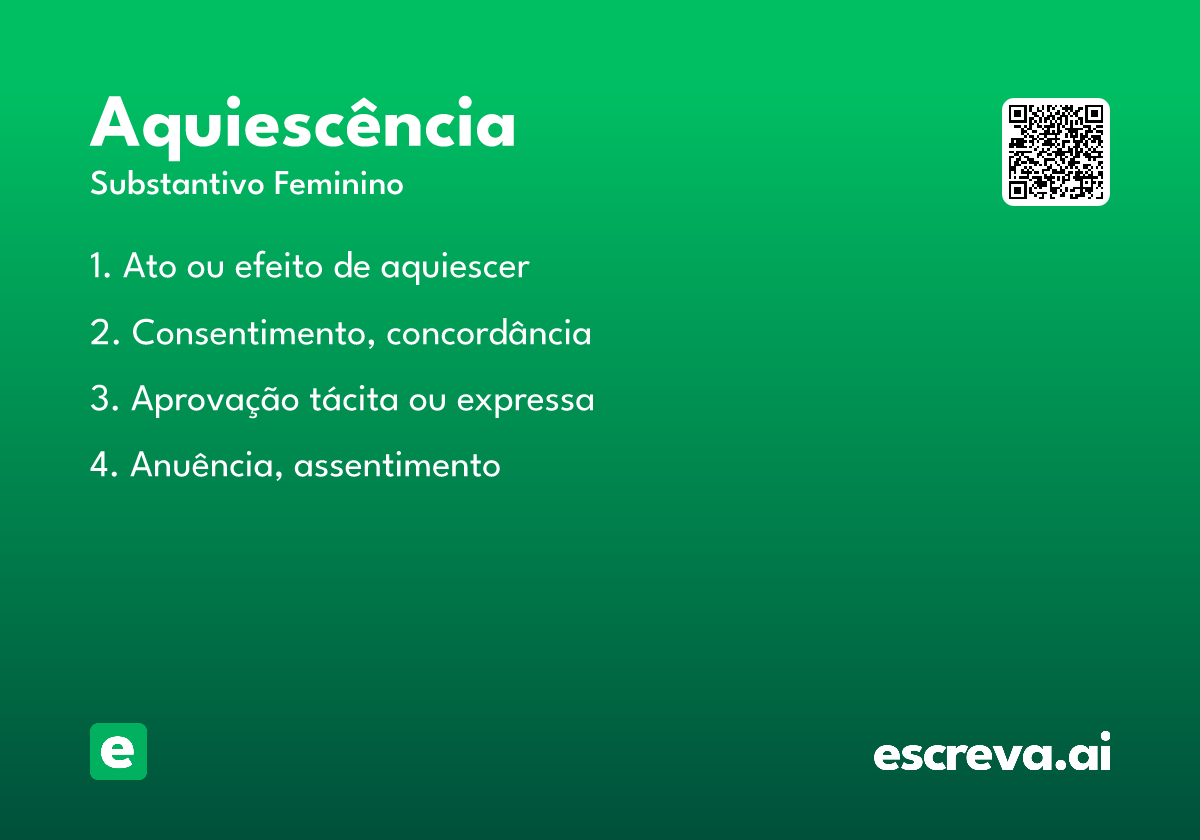 aquiescência
