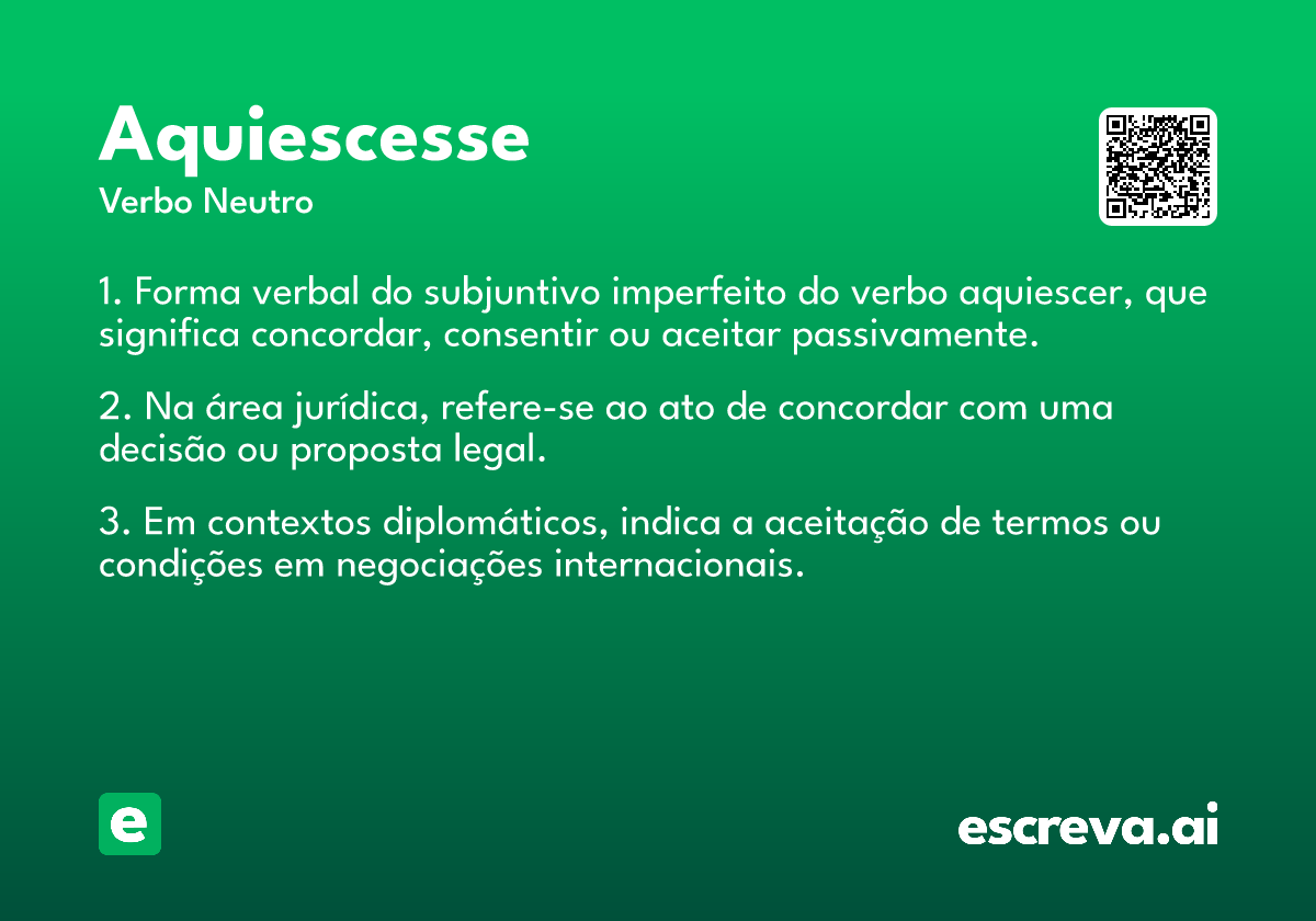 aquiescesse