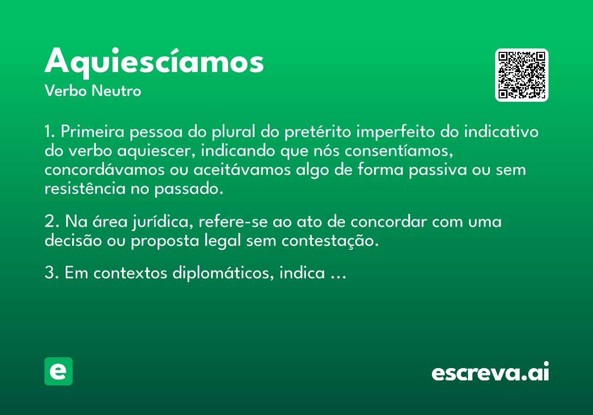 aquiescíamos