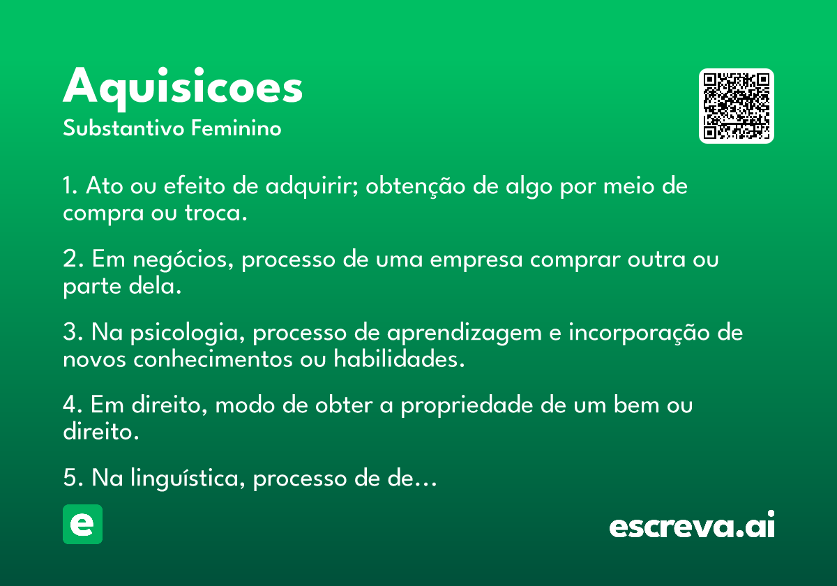 aquisicoes