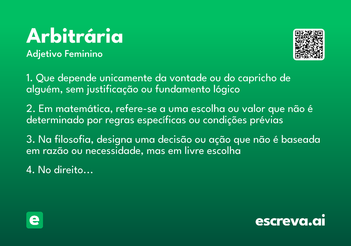 arbitrária
