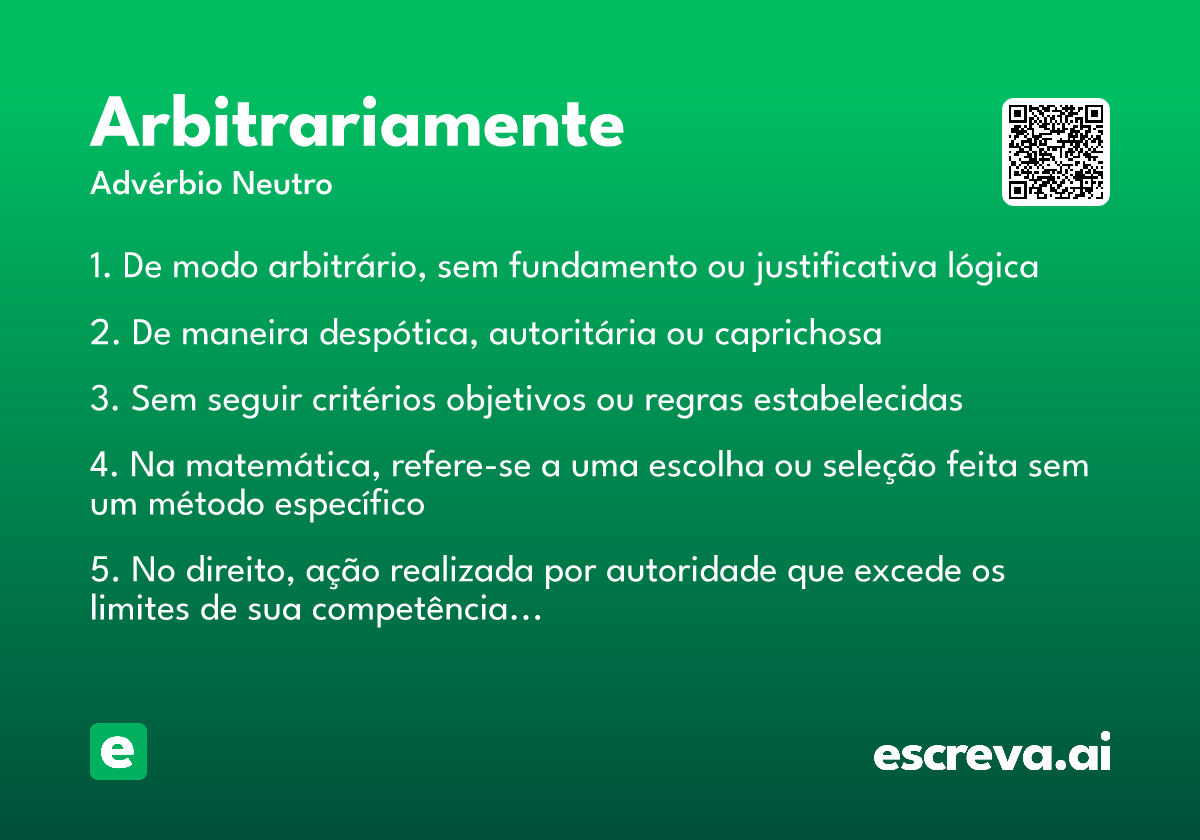arbitrariamente