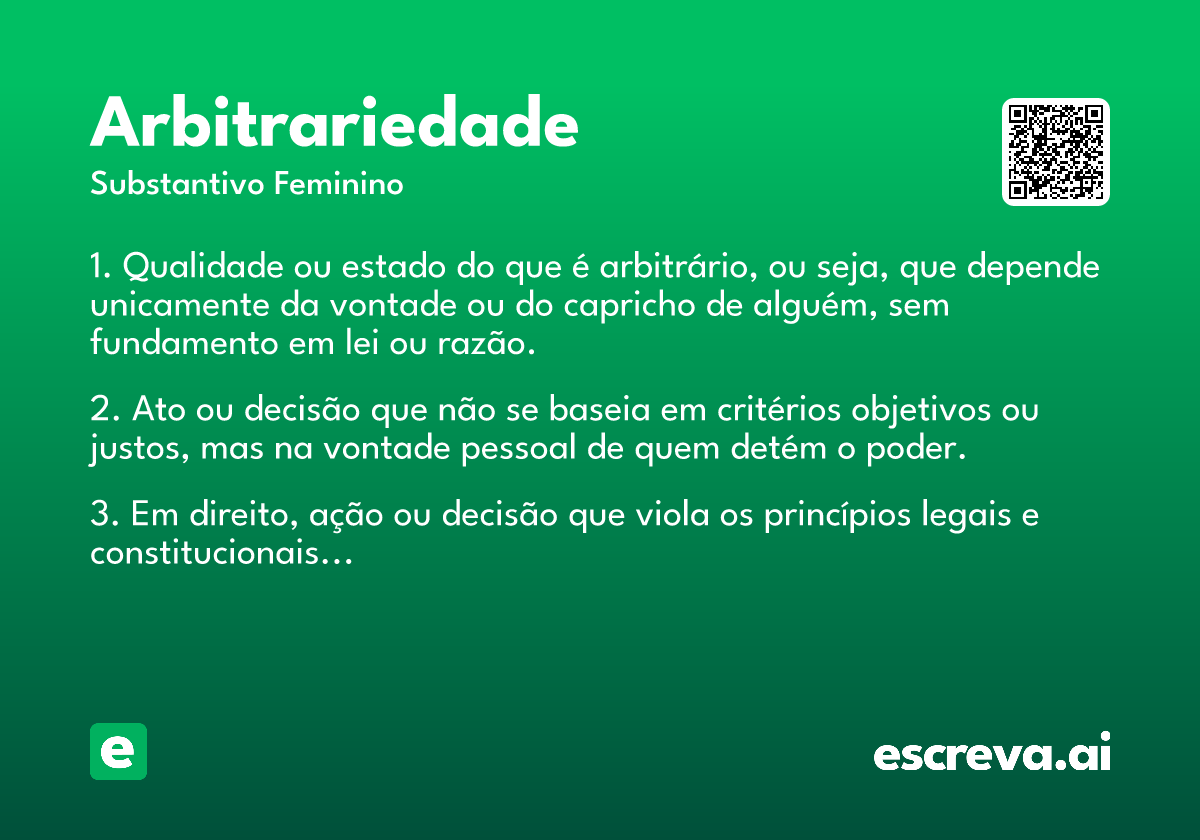 arbitrariedade