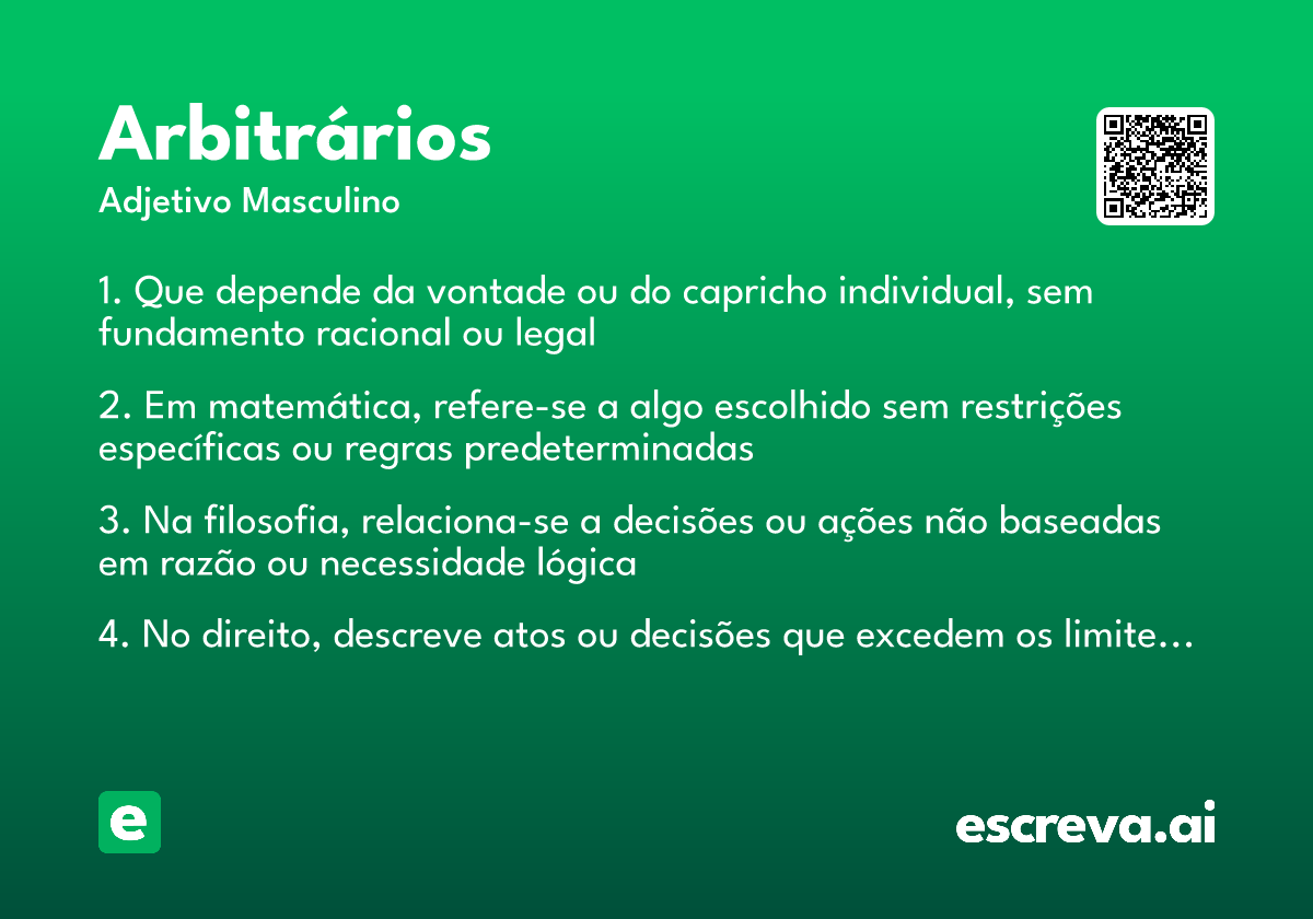 arbitrários