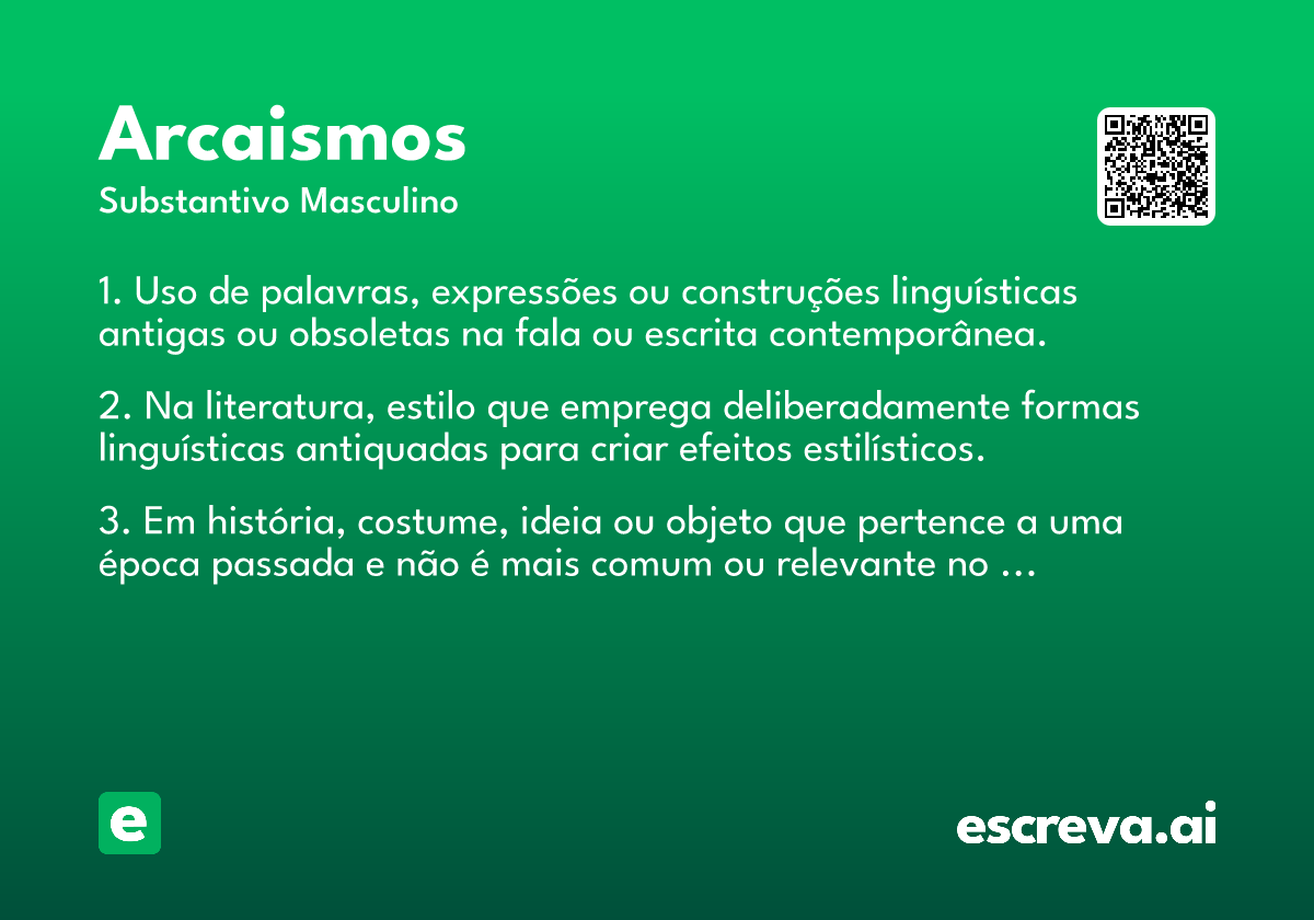 arcaismos