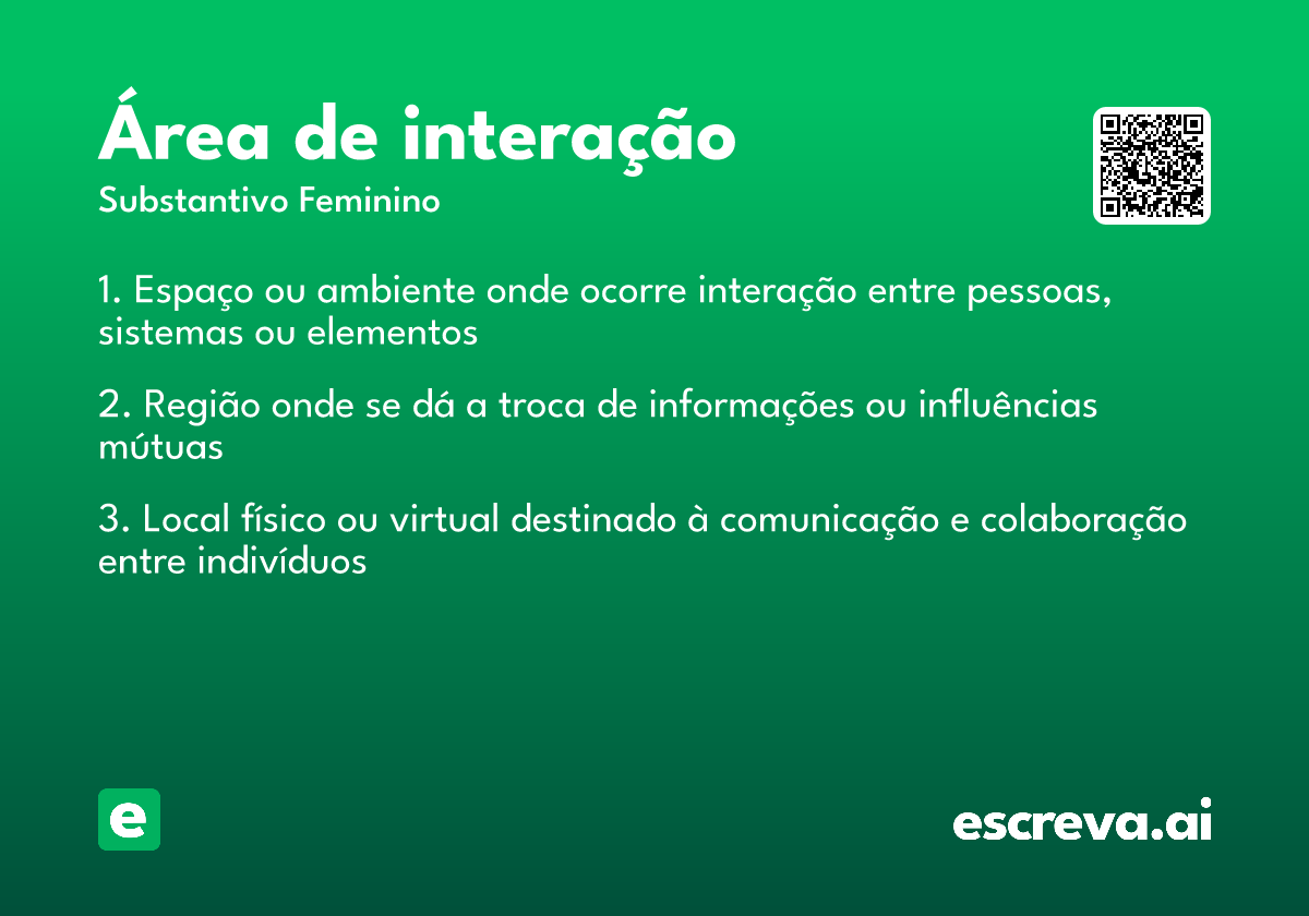 área de interação