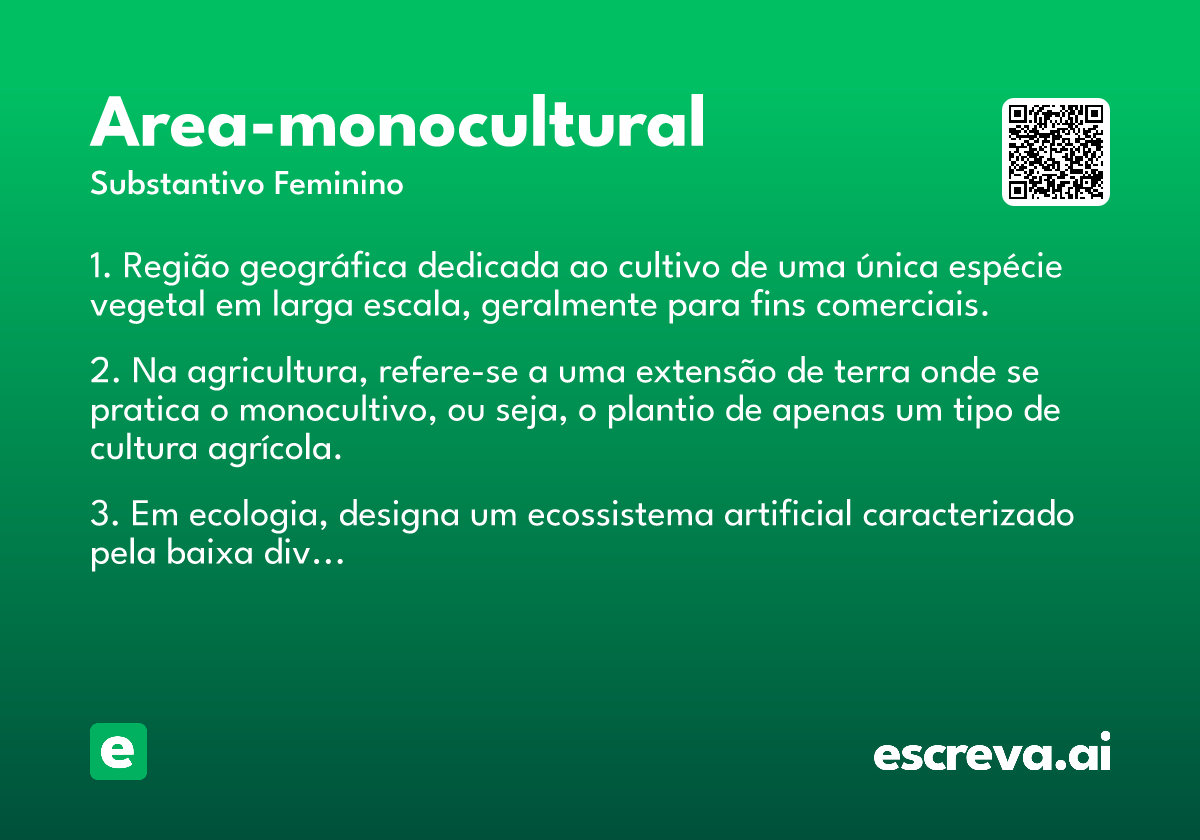 area-monocultural