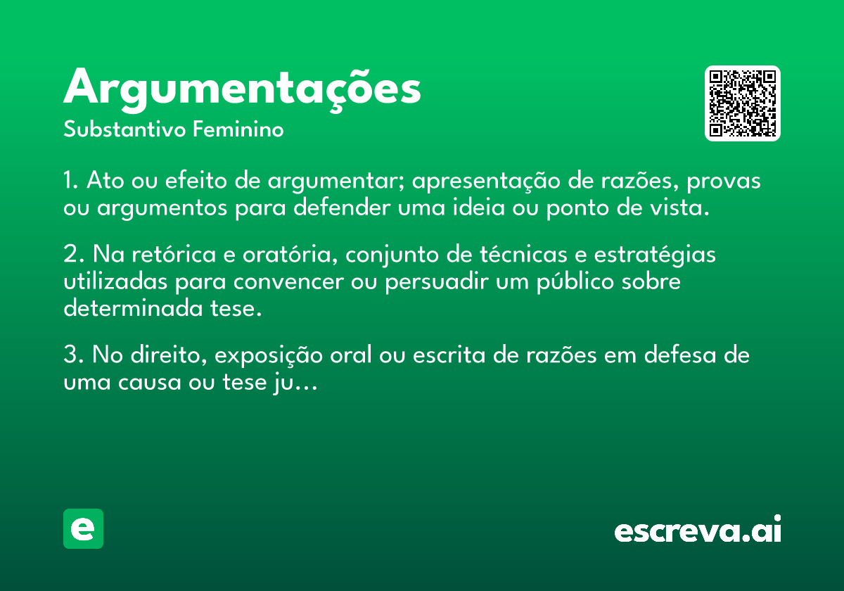 argumentações