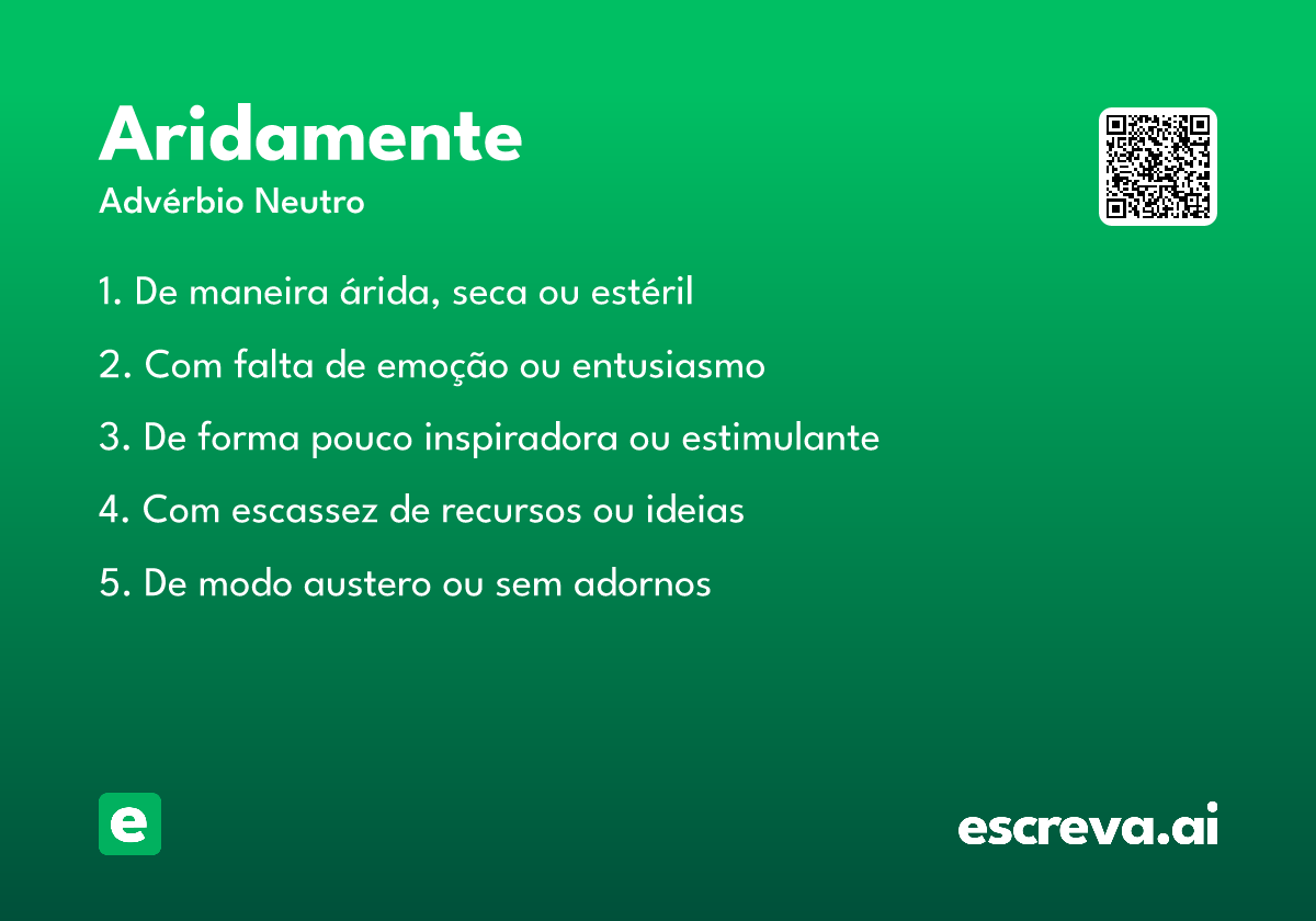 aridamente