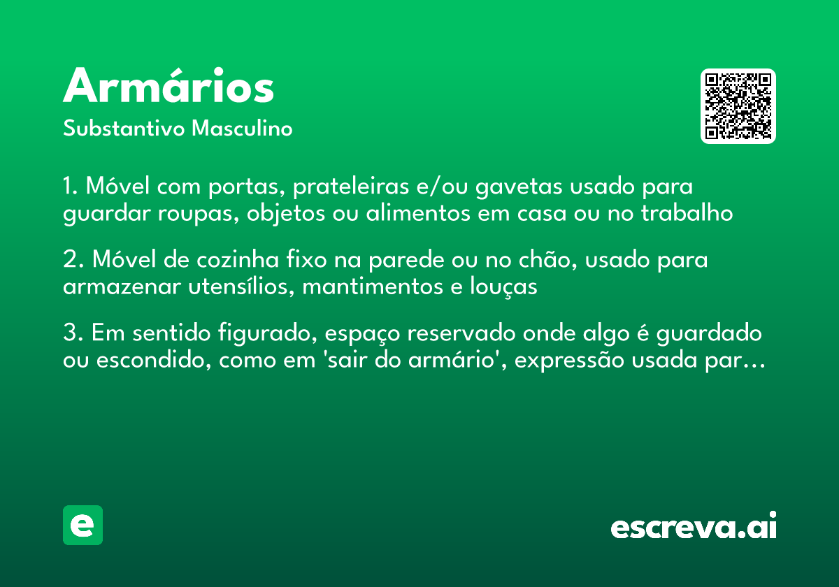 armários
