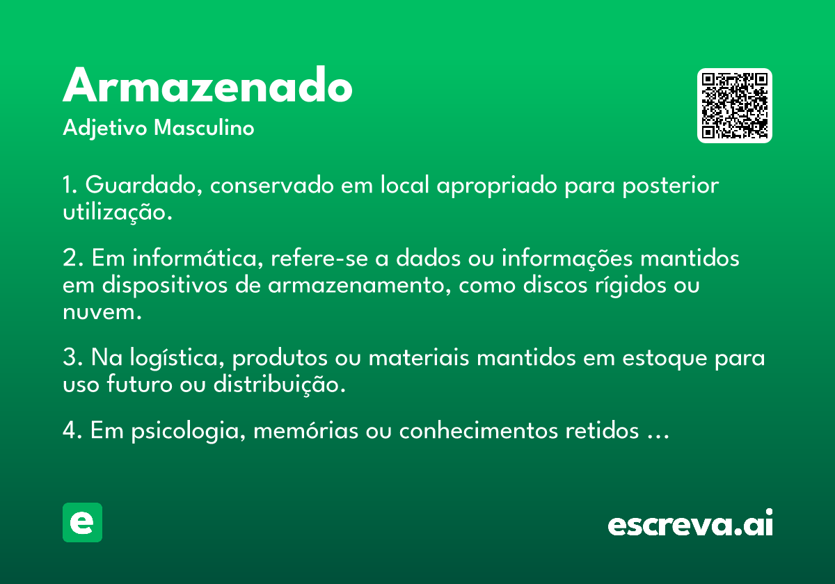 armazenado
