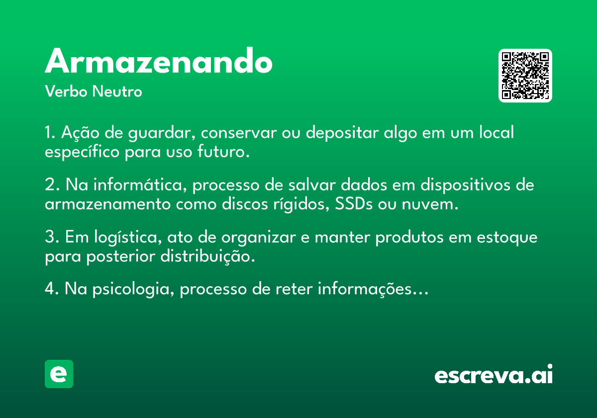 armazenando