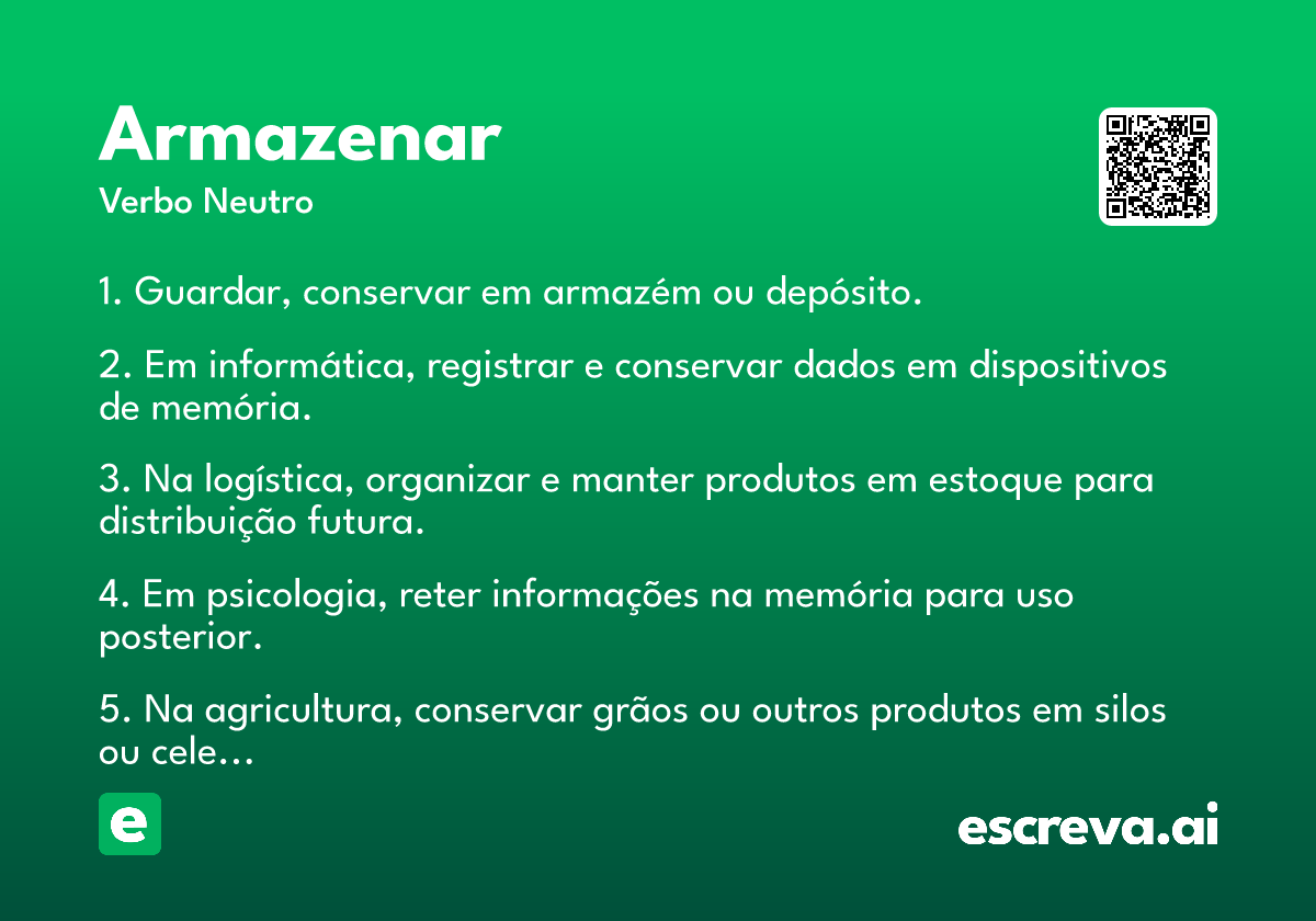 armazenar
