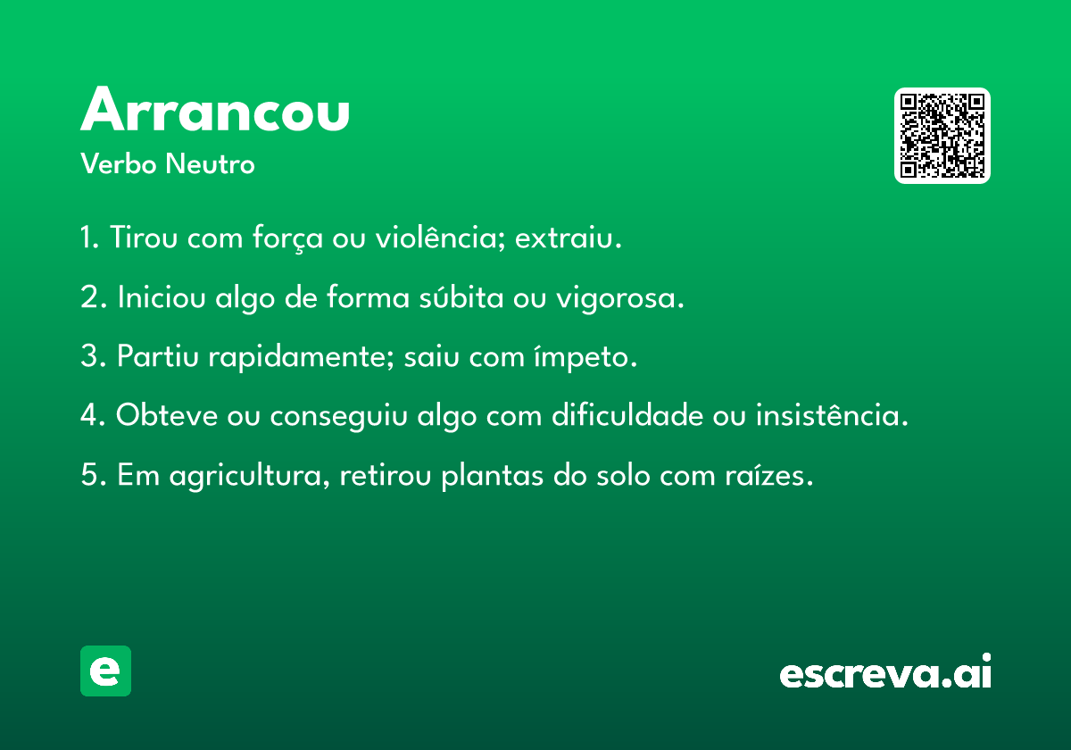 arrancou