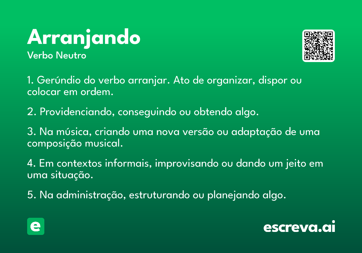 arranjando
