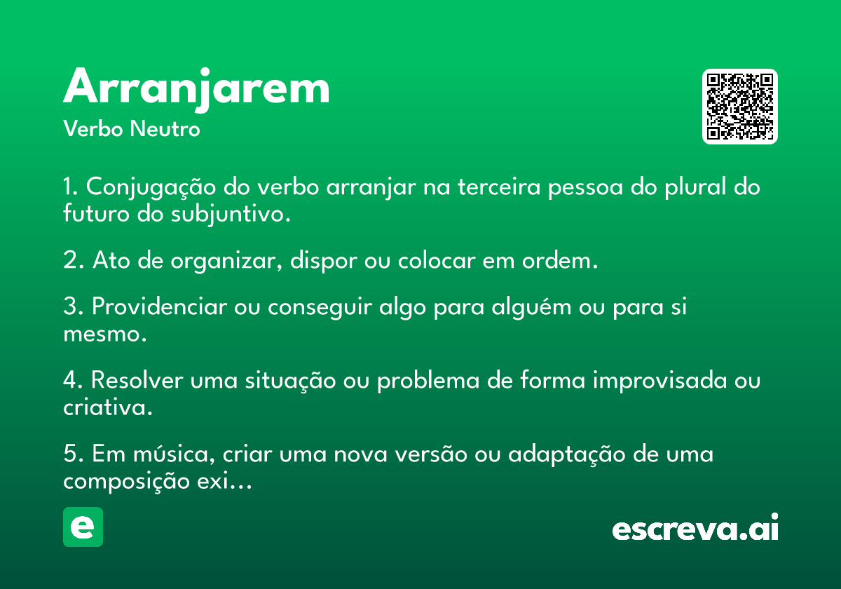 arranjarem
