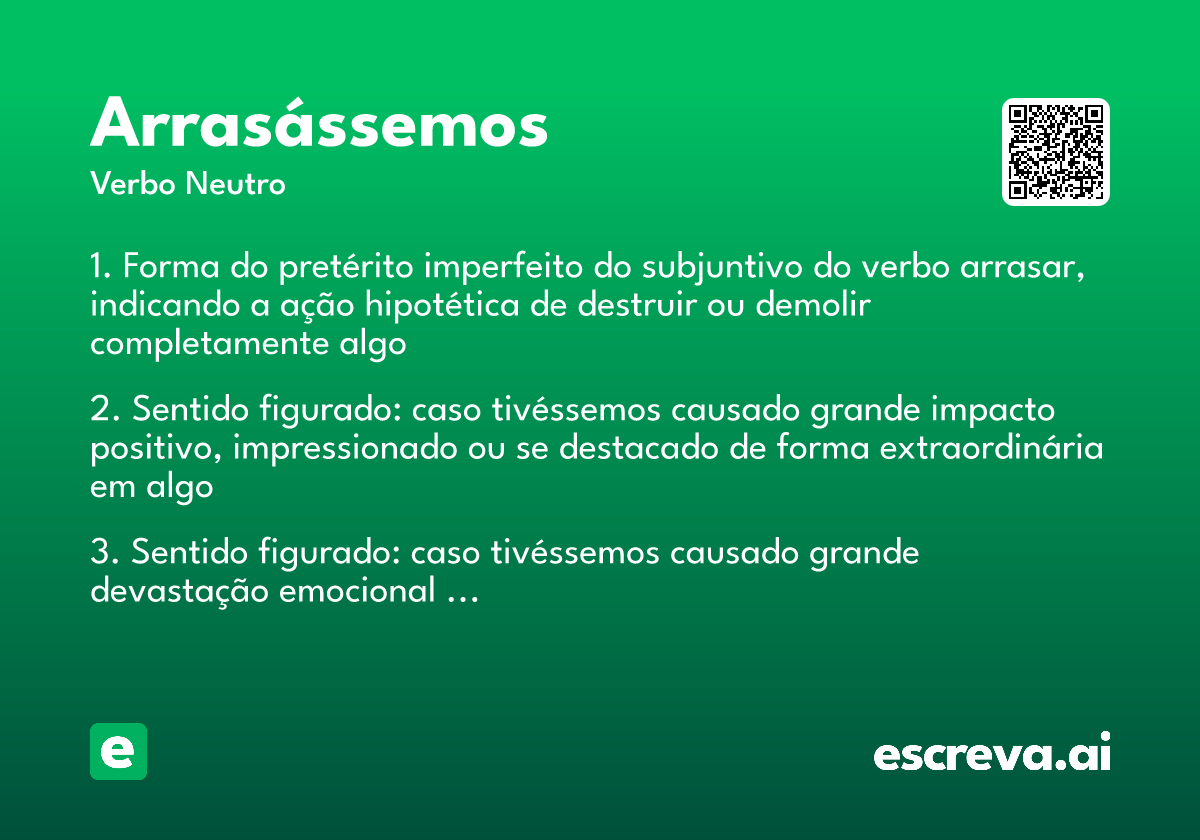 arrasássemos