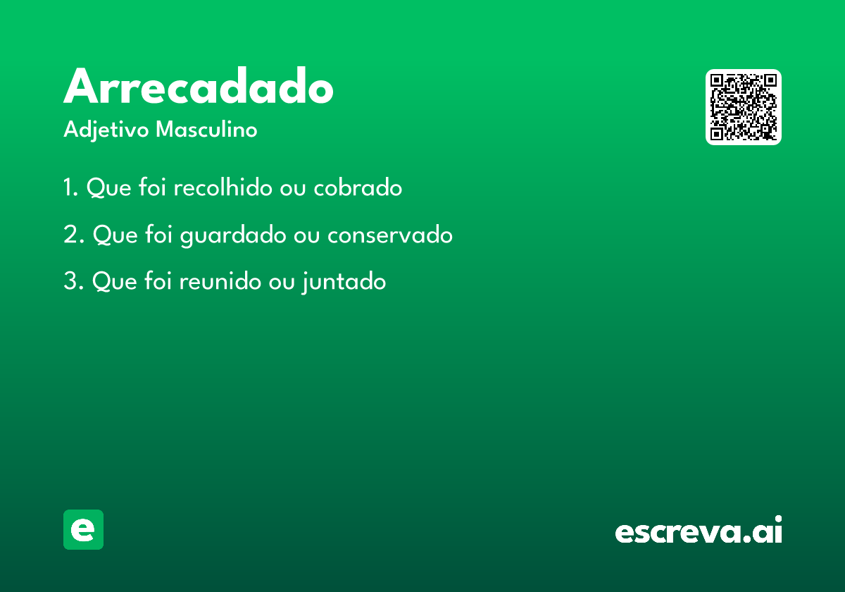 arrecadado