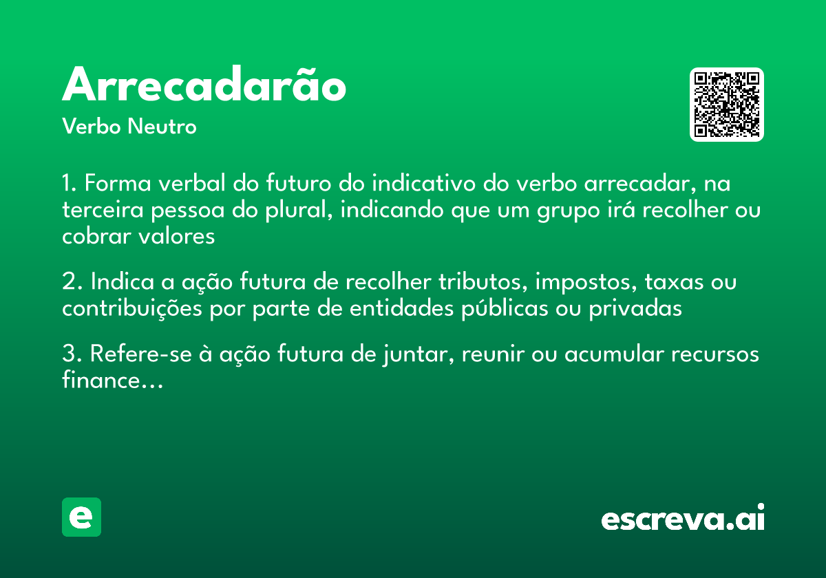 arrecadarão