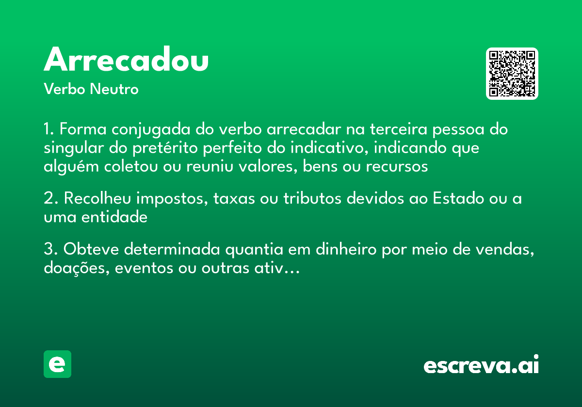 arrecadou