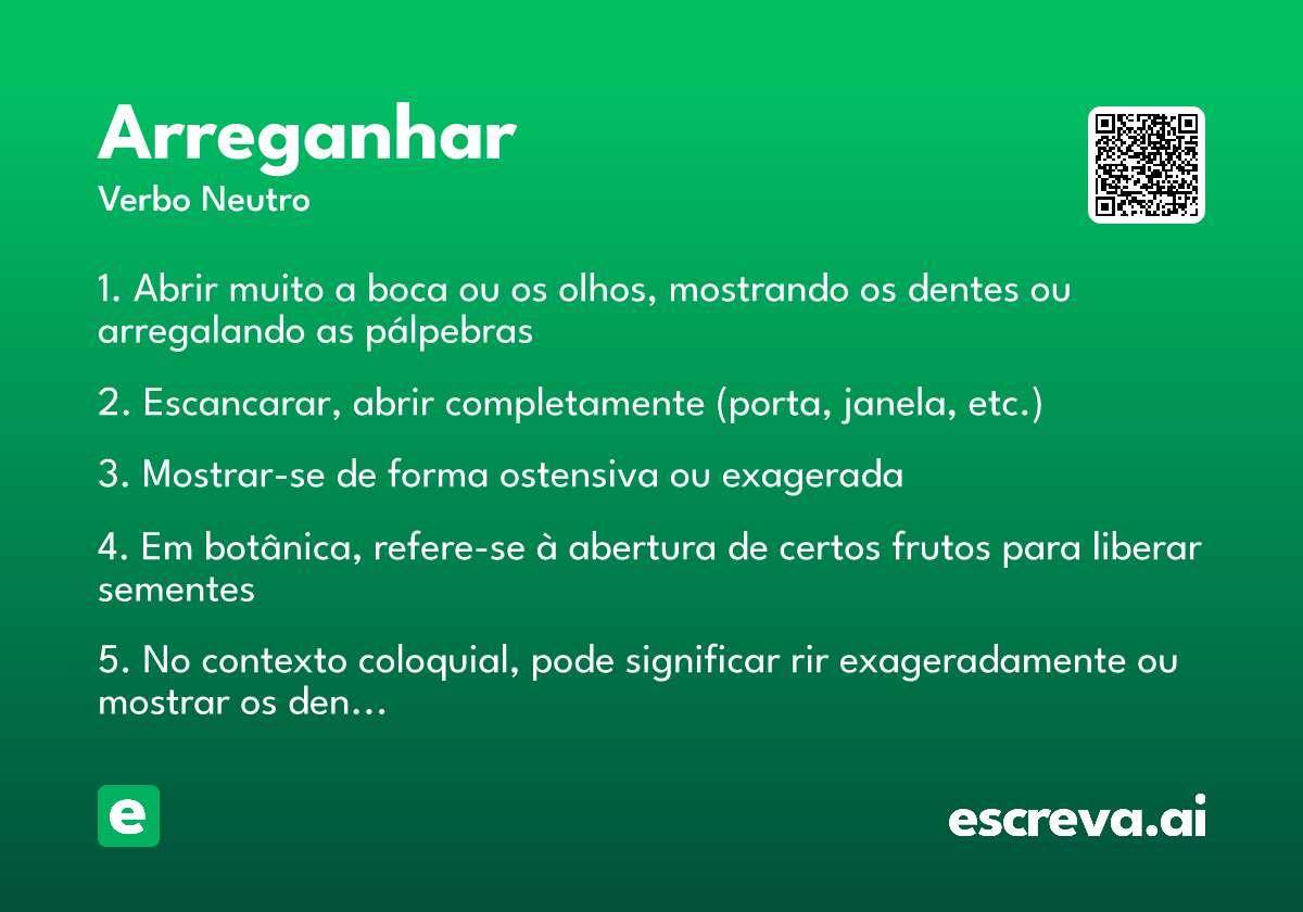 arreganhar