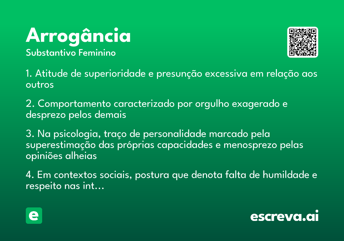 arrogância