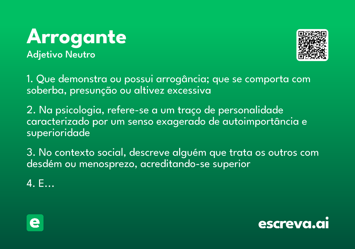 arrogante