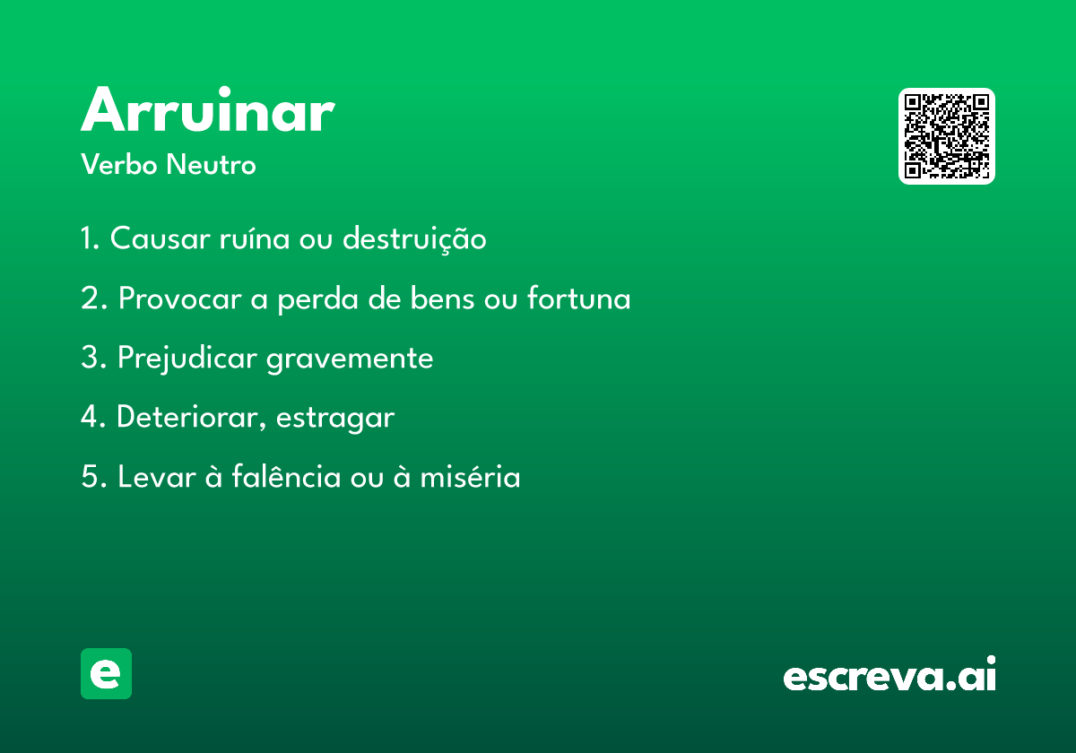 arruinar