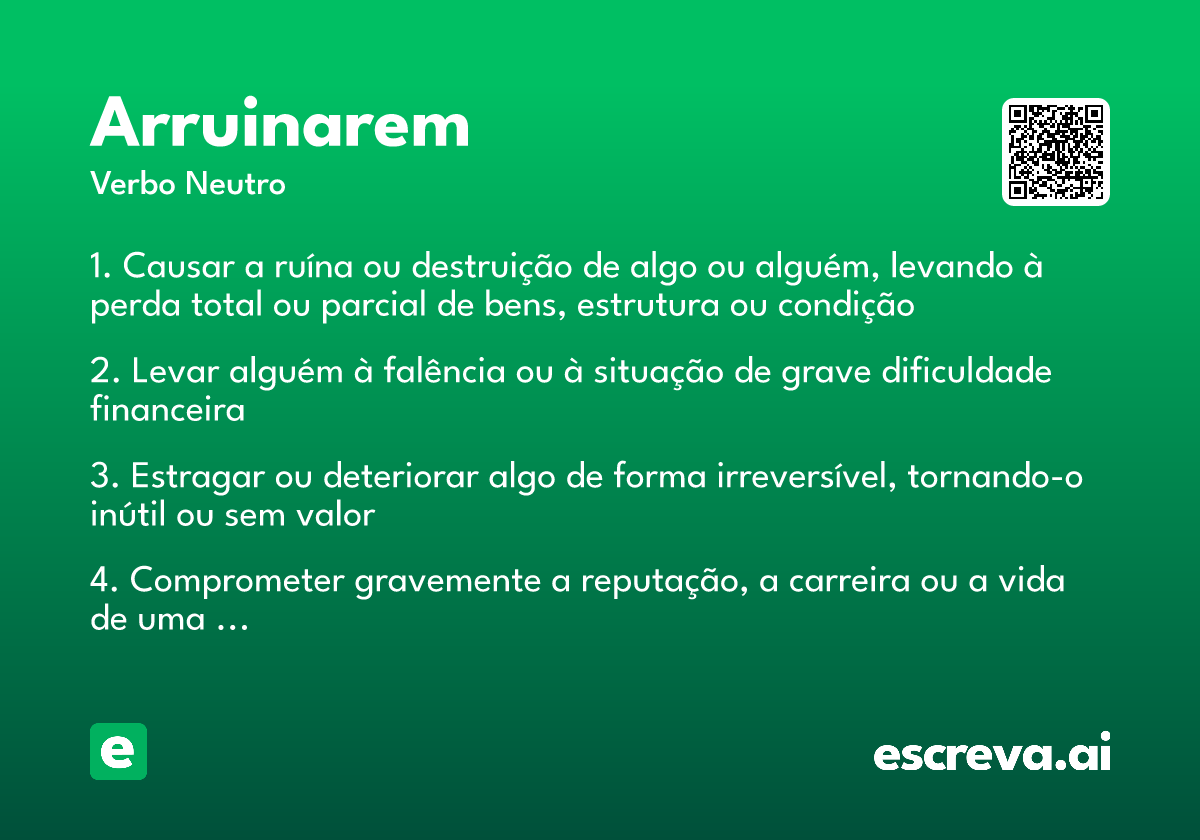 arruinarem