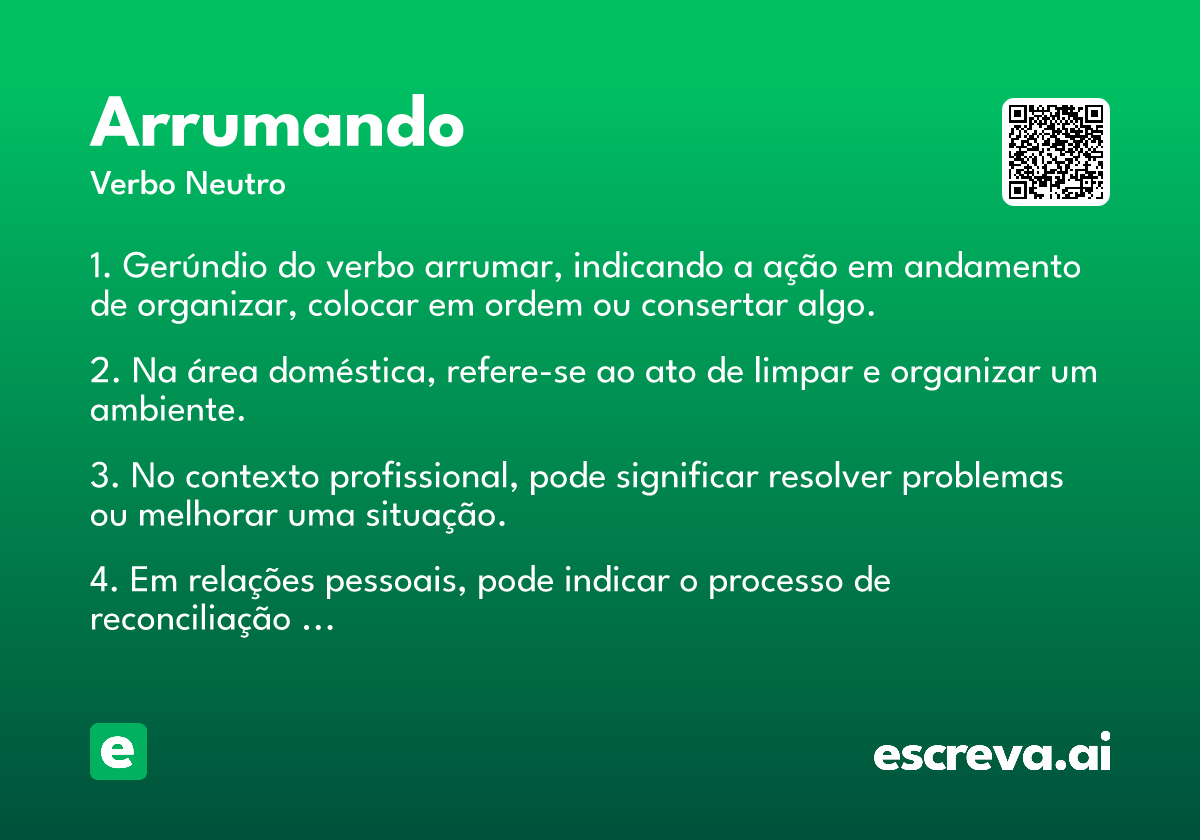 arrumando