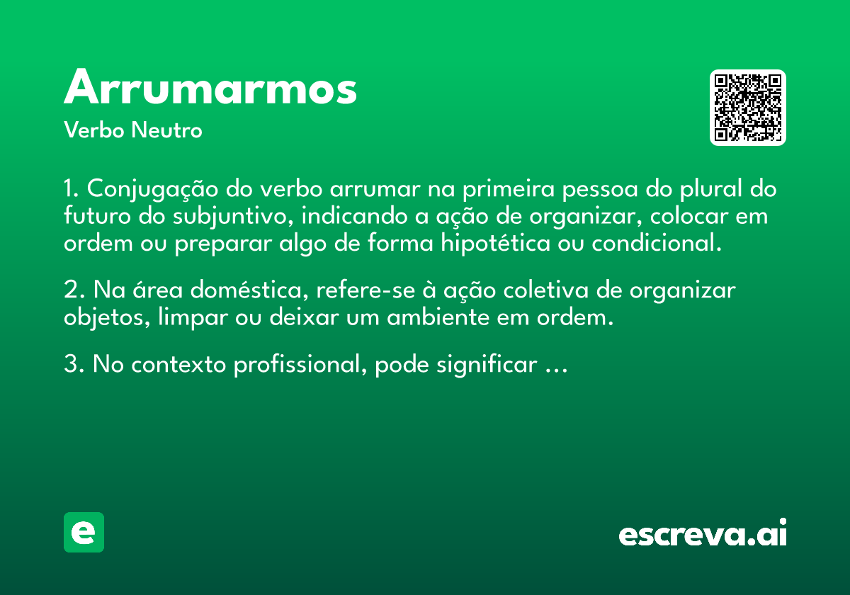 arrumarmos