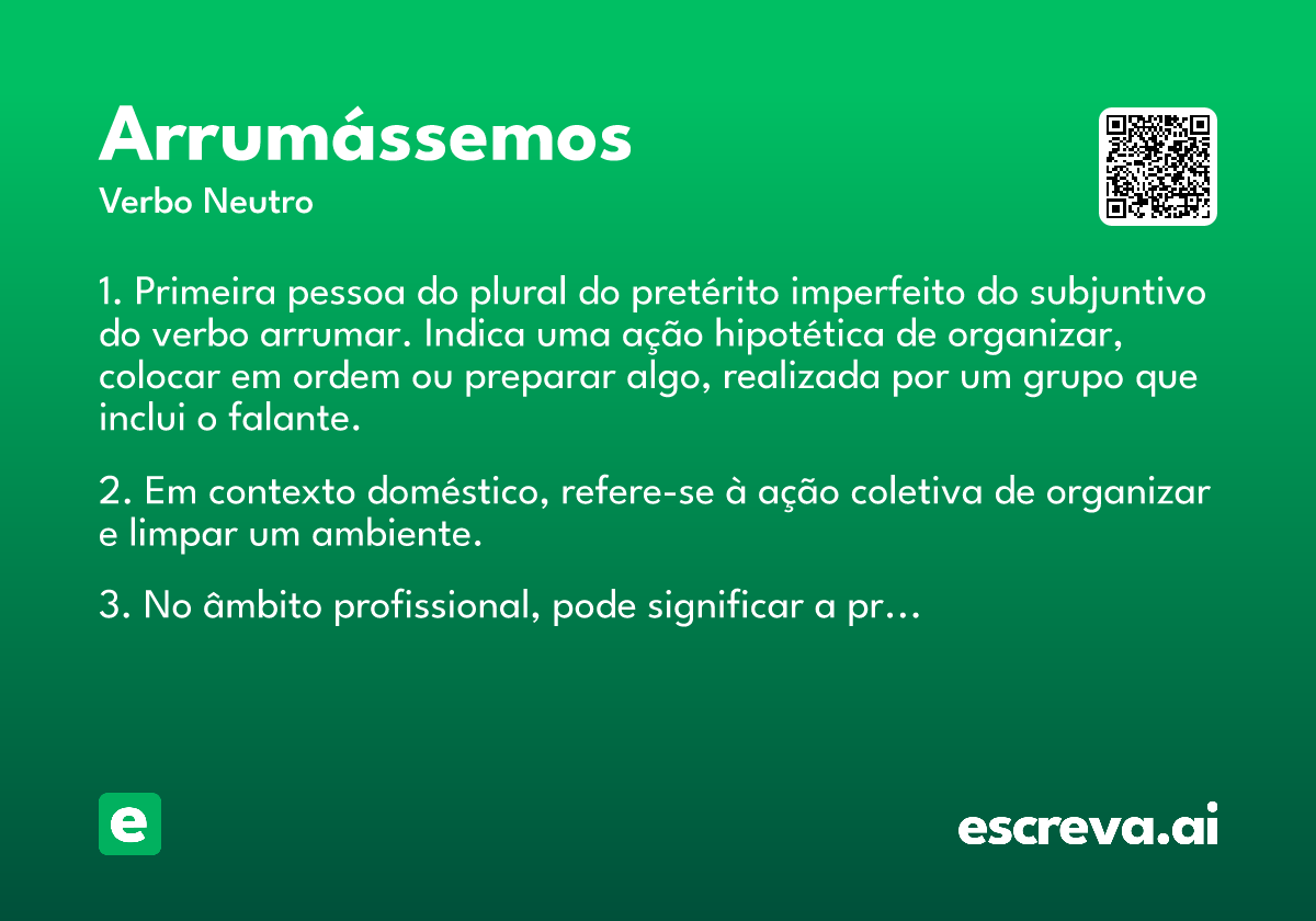 arrumássemos