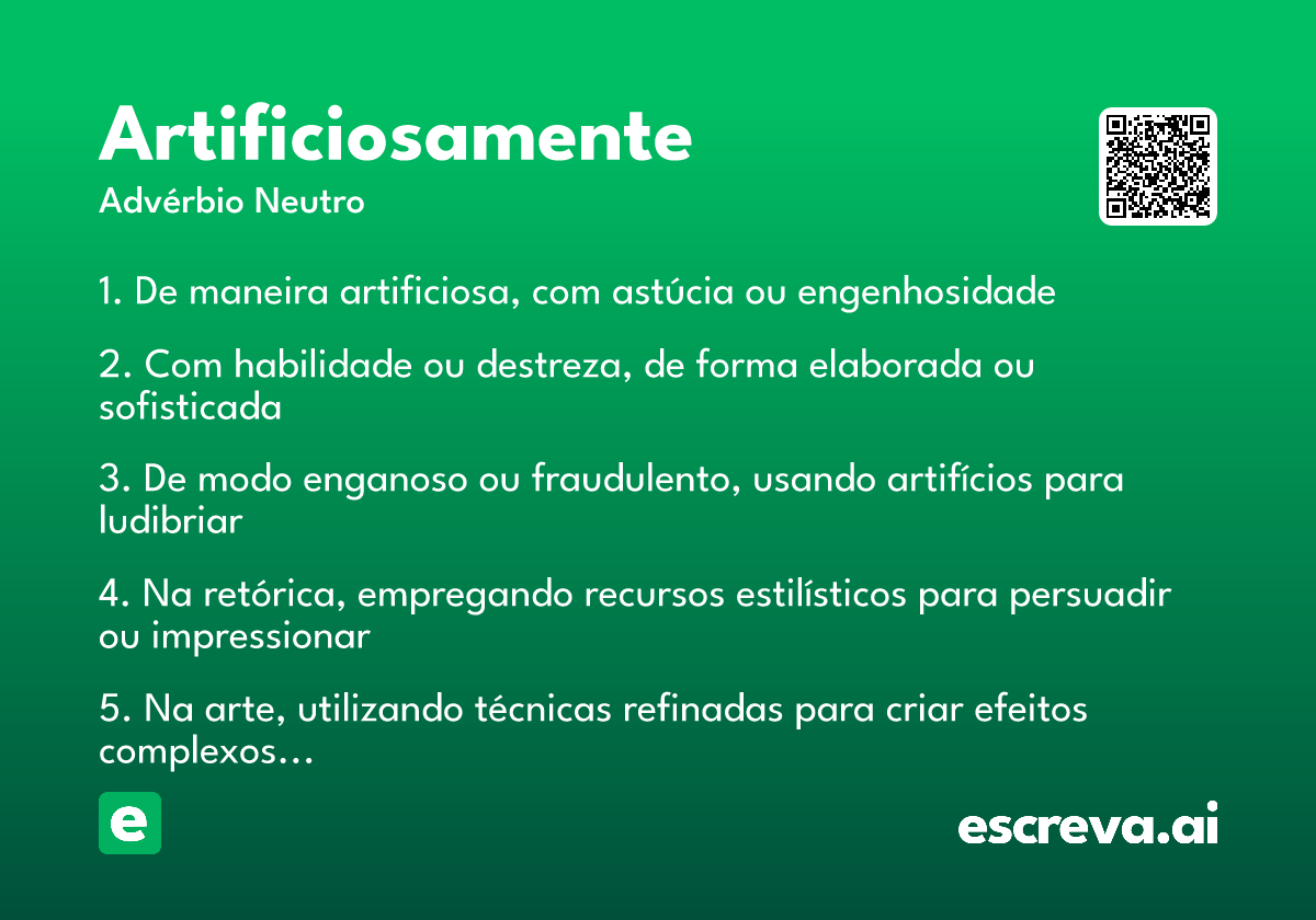 artificiosamente