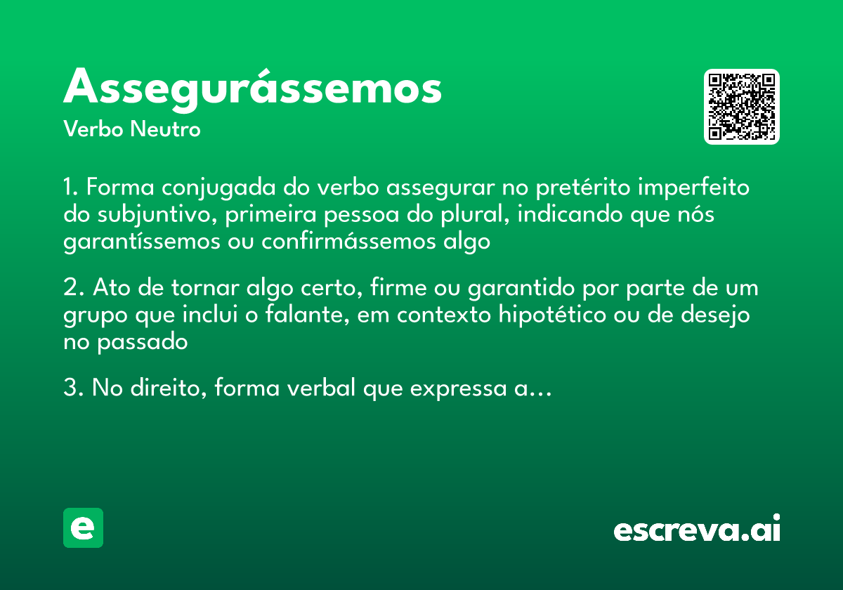 assegurássemos