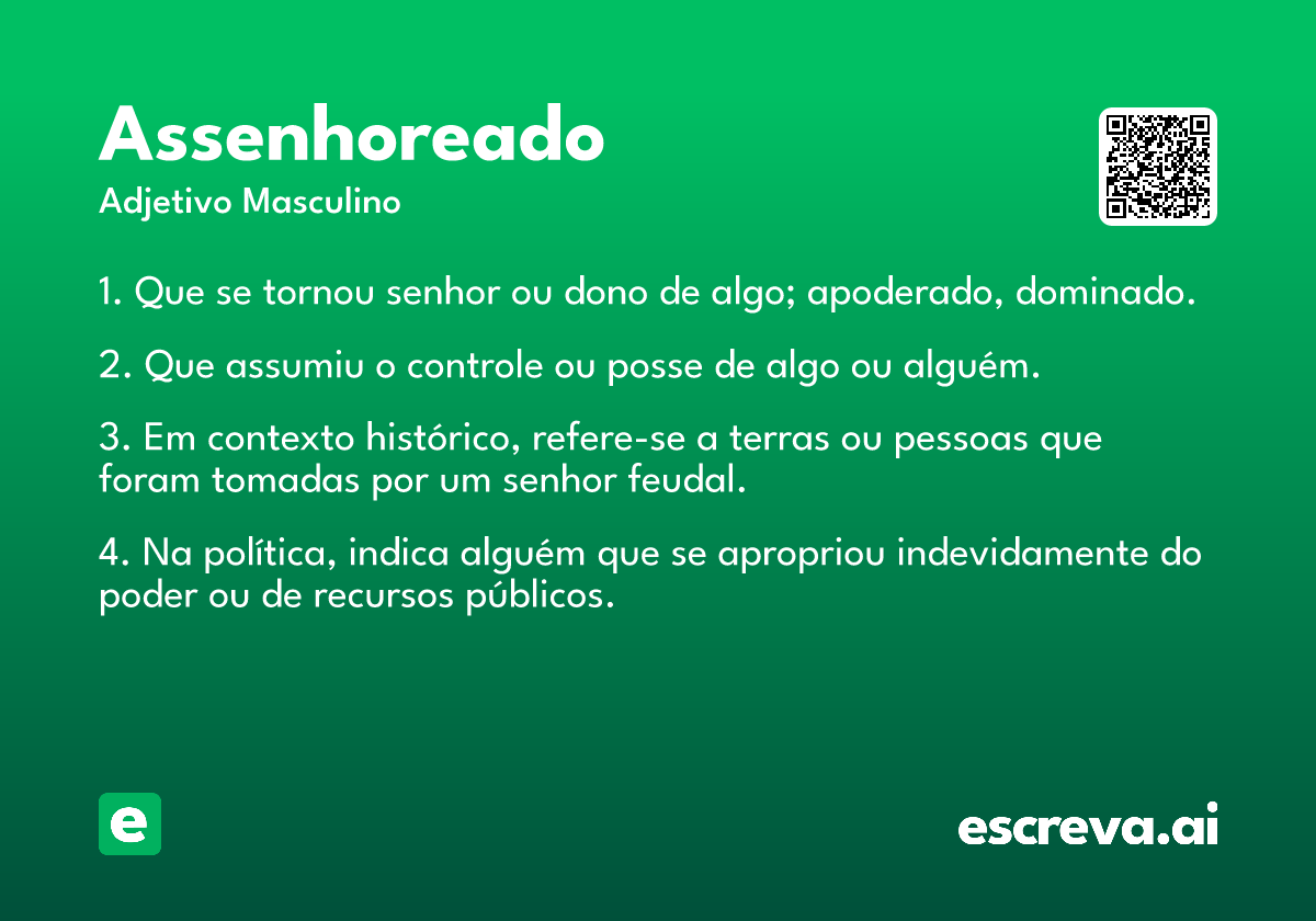 assenhoreado