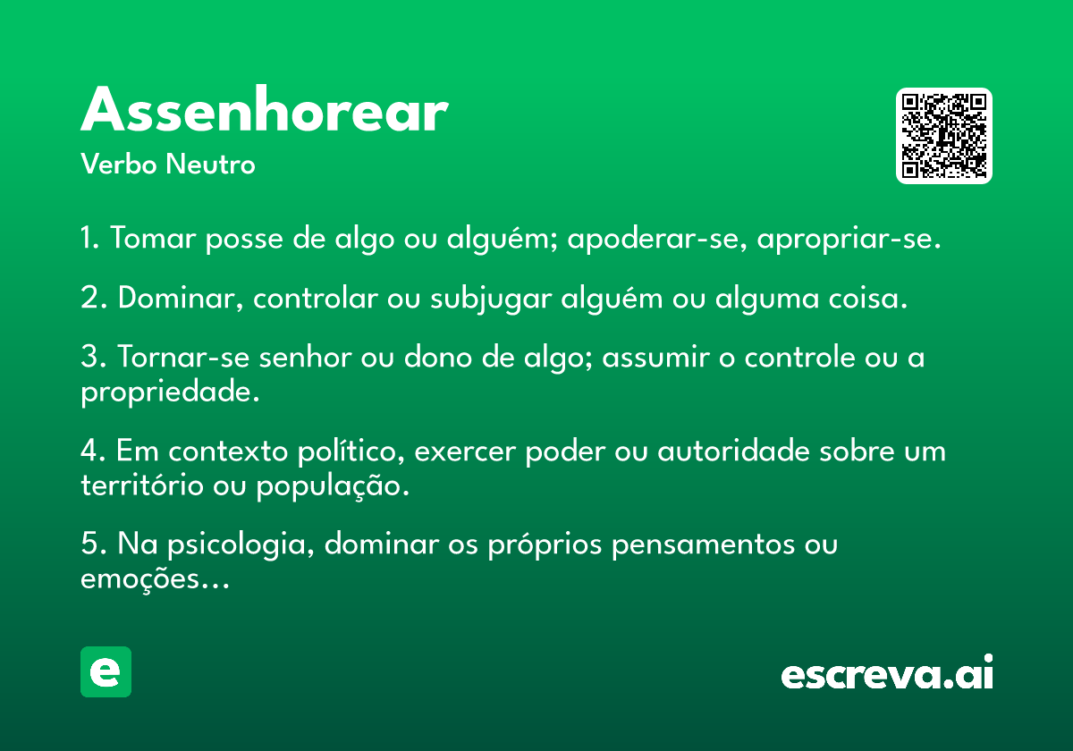 assenhorear