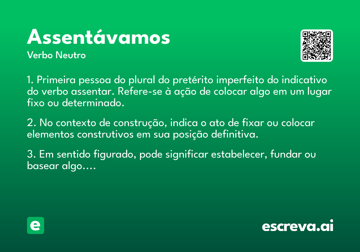 assentávamos