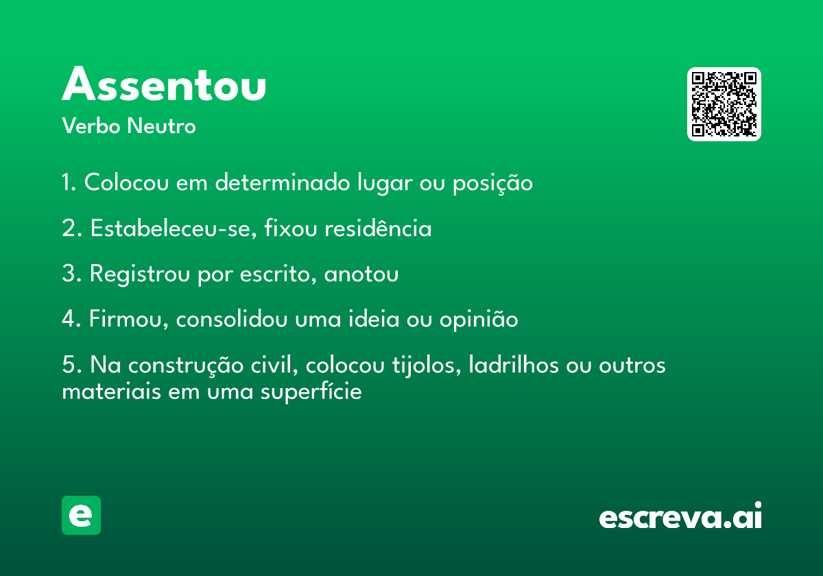 assentou