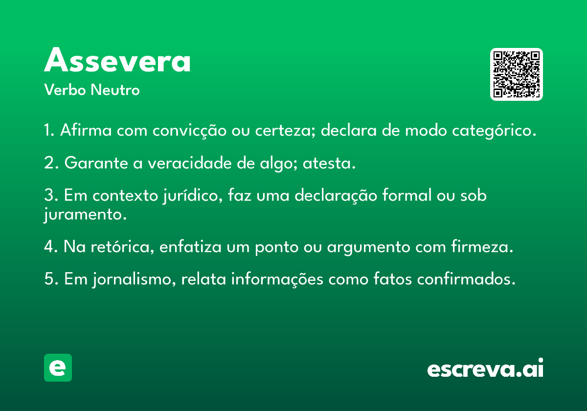 assevera