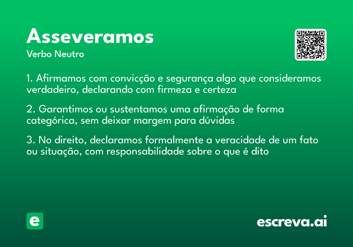 asseveramos
